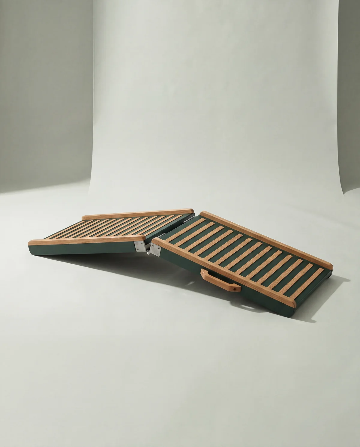 Folding Pet Ramp, about 70 in long when opened, 16 to 19.5 in wide